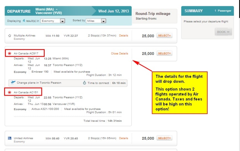 Aeroplan - Finding Award Availability