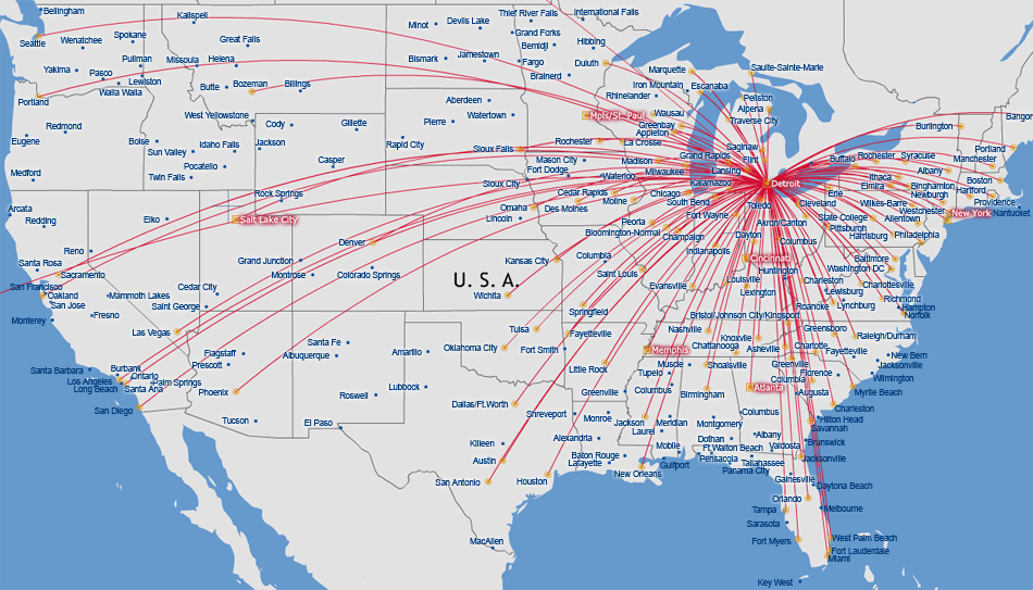 toronto detroit map route delta destinations routes drive ways travel creditwalk