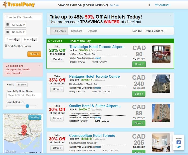 TravelPony 1 - Toronto in December Discounts