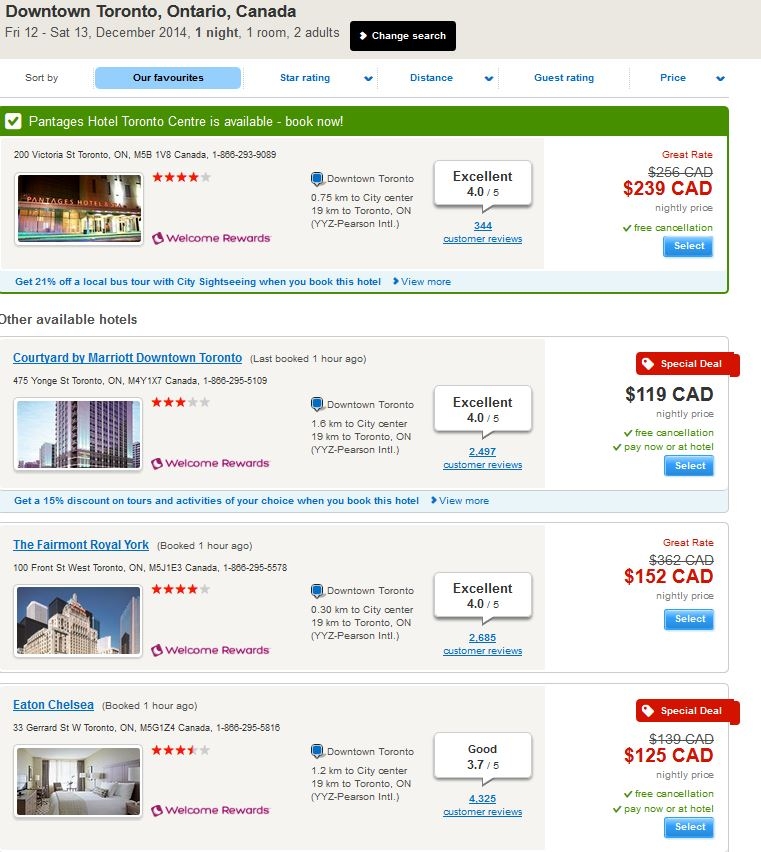 TravelPony 4 - Hotels.com other options
