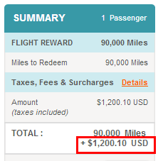 Aeroplan $1200 Tax