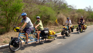 Vogel family on bikes