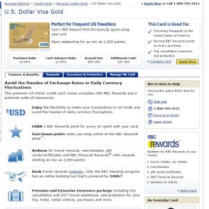 US Dollar Visa Gold