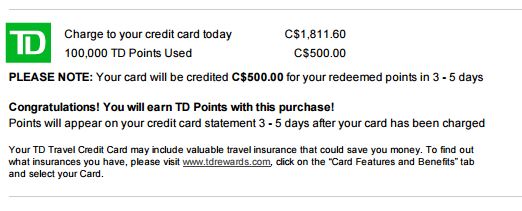 td first class travel expedia credit