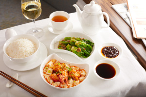 Cathay Pacific First Class Meals