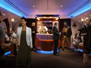 Emirates onboard lounge