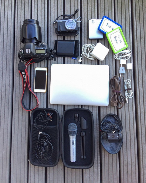 Ken's electronic travel gear