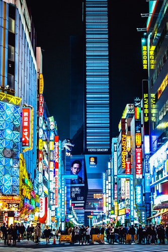 Tokyo night lights, one of the most expensive places to visit in the world
