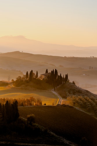 Tuscany at sunset